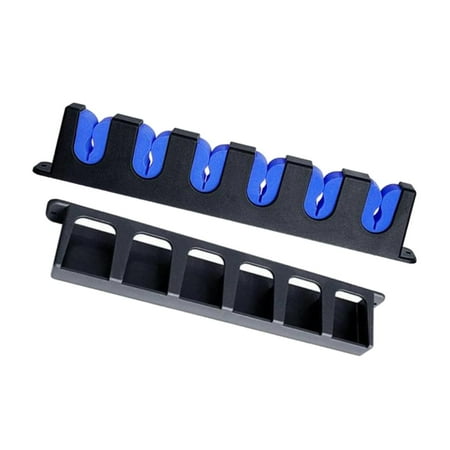 6 Rod Wall Rack Vertical Mount Travel for Garage Boat Vehicle Professional Easy to Install foam material grip Durable Blue