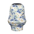 thumbnail image 2 of Fotbe Daisies Flowers Pattern Car Seat Covers for Babies, Nursing Breastfeeding Cover Infant Carseat Canopy, Soft Stretchy Carrier Cover, 2 of 9