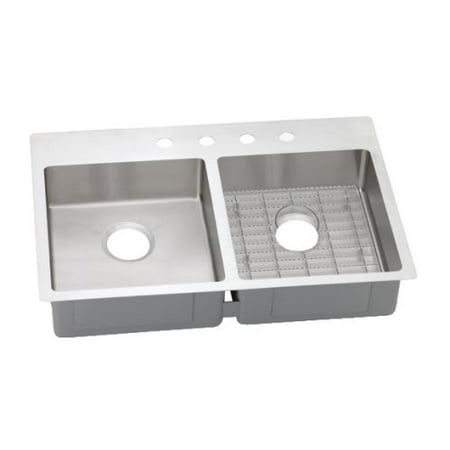 Elkay Ectsrad33226bg Crosstown 33 Double Basin Drop In Stainless Elkay Ectsrad33226bg Crosstown 33