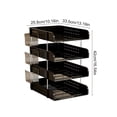 thumbnail image 3 of Deeceymbur Desk Pegboard Storage Organizer Stationery And Cosmetics Holders Home Office Workspace Part Document And Supplies Rack, 3 of 6