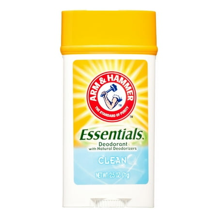 Essential Natural - Arm & Hammer Essentials Natural Deodorant Stick, Clean Scent, 2.5 Oz