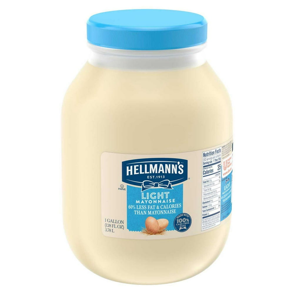 Single Hellmann's Light Mayonnaise Jar, 1 gallon 1 each Walmart