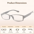 thumbnail image 3 of Reading Glasses For Men & Women _ 2 Pack of Readers _ Spring Arms & Dura-Tight Screws _ Always Have a Stylish Look and Crystal Clear Vision When You Need It!, 3 of 10