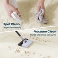 thumbnail image 4 of Sleep Zone Fluffy Round Shaggy Rug, Non Slip Soft Plush Carpet, Easy Clean Indoor Floor Mat, Beige 5ft Round, 4 of 8