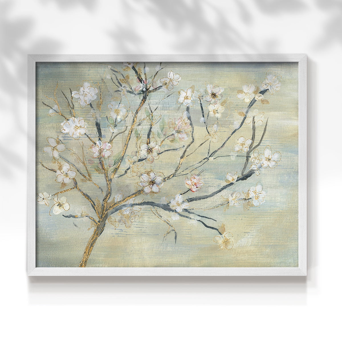 Blossoms & Spring Rain by Susan Jill - Restickable Framed Giclée Print