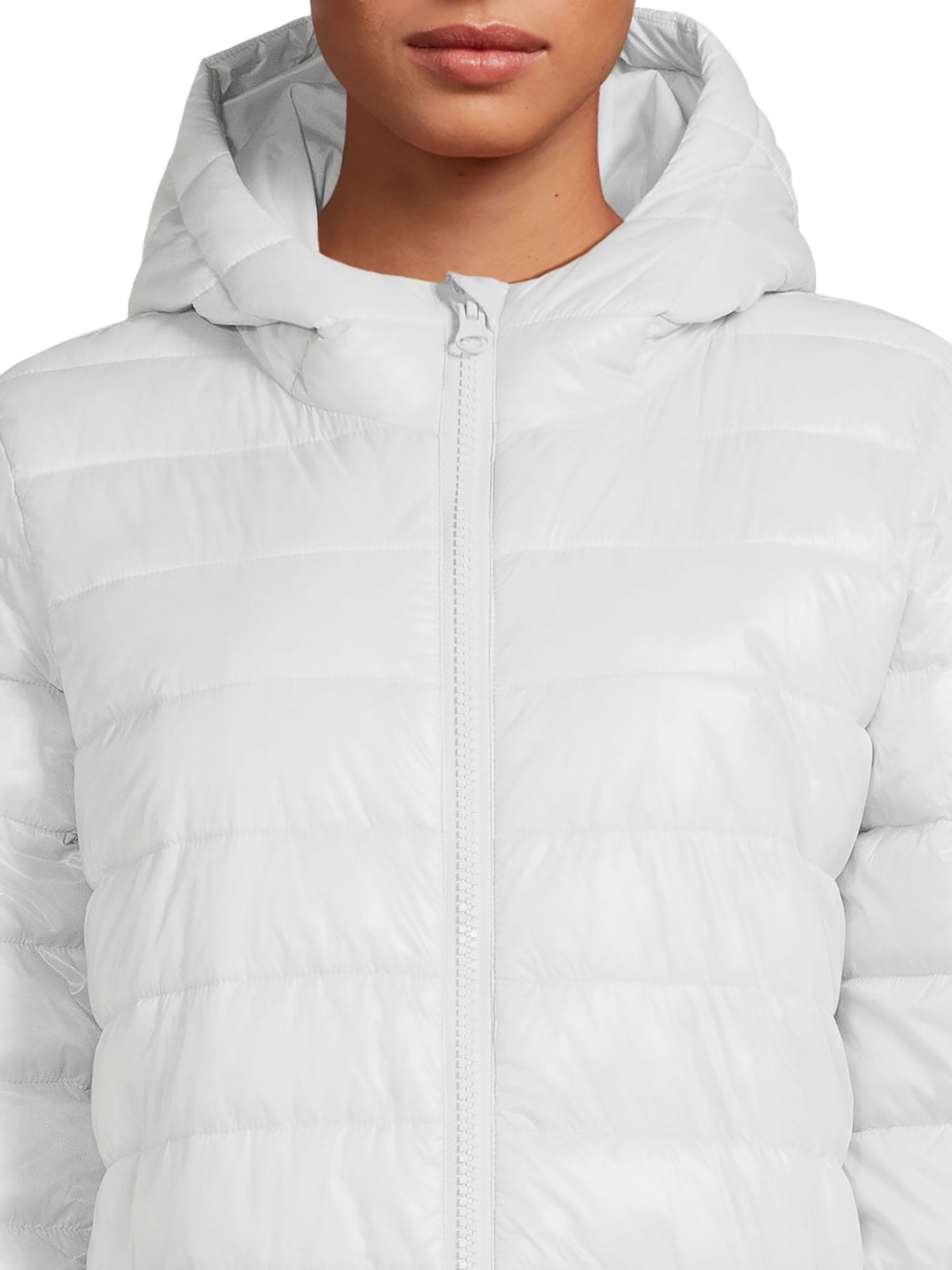 Swiss Tech Women's Hooded Mid Length Puffer Jacket, Sizes XS