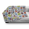 thumbnail image 3 of Sport Soft Flannel Fleece Blanket, Sports Balls Pattern Abstract Basketball Football Volleyball Tennis Colorful Elements, Cozy Plush for Indoor and Outdoor Use, 50" x 70", Multicolor, by Ambesonne, 3 of 6