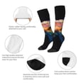 thumbnail image 6 of Daiia Sports Socks Bioluminescent Underwater Flower Printed Novelty Crew Socks for Men Women Knee High Socks Cotton Socks Soft & Breathable Support Unisex Socks, 6 of 9