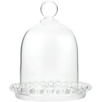 NIAIZEK Elegant Clear Glass Cake Stand with Dome Lid, Dessert Display Plate for Cakes, Pastries, and