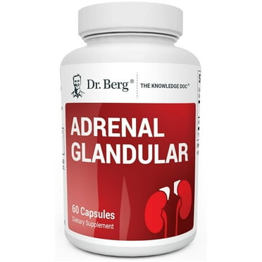 Dr. Berg Adrenal Glandular Formula - Adrenal Cortex Supplement, 60 Veggie Capsules