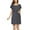 Dark Blue, variant on Annhoo Maternity Women's Clothes Striped Short Sleeve Crewneck Tie Waist Knee Length Pregnant Dress Midi Work Casual Outfits