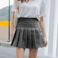 thumbnail image 4 of Icvfdpl Women'S Skirts High Waist Pleated Mini Slim Waist Tennis Trendy Skirt For Women Grey 2Xl, 4 of 4