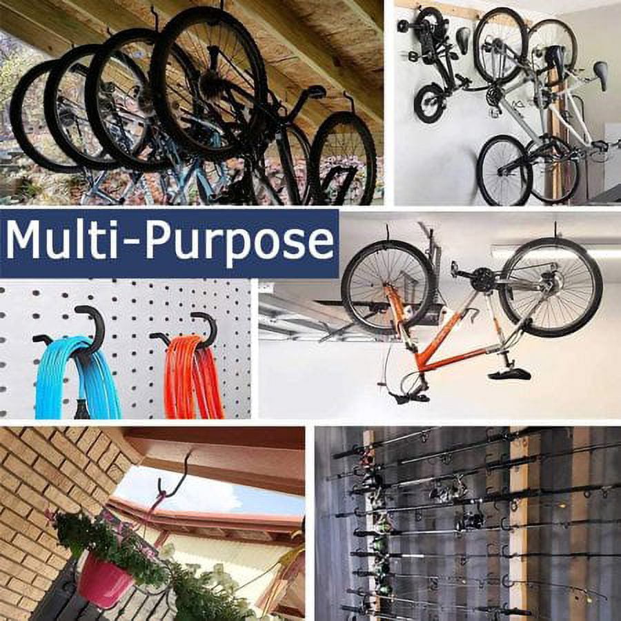 Heavy Duty Wall Ceiling Mounted Bike Storage Hooks-Garage Utility Hangers &  Organizer