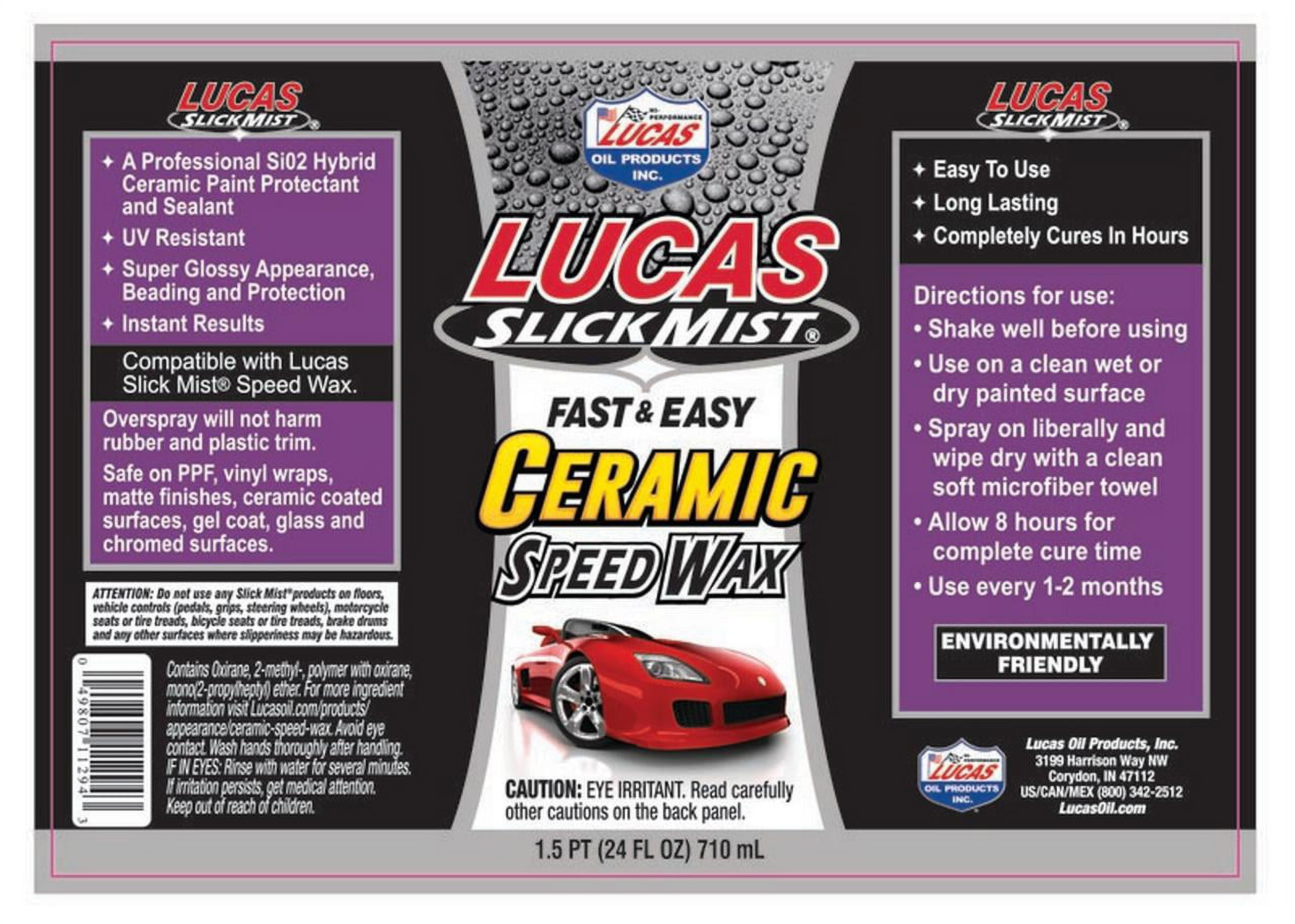 Lucas Slick Mist Speed Wax, Fast & Easy - 1.5 pt