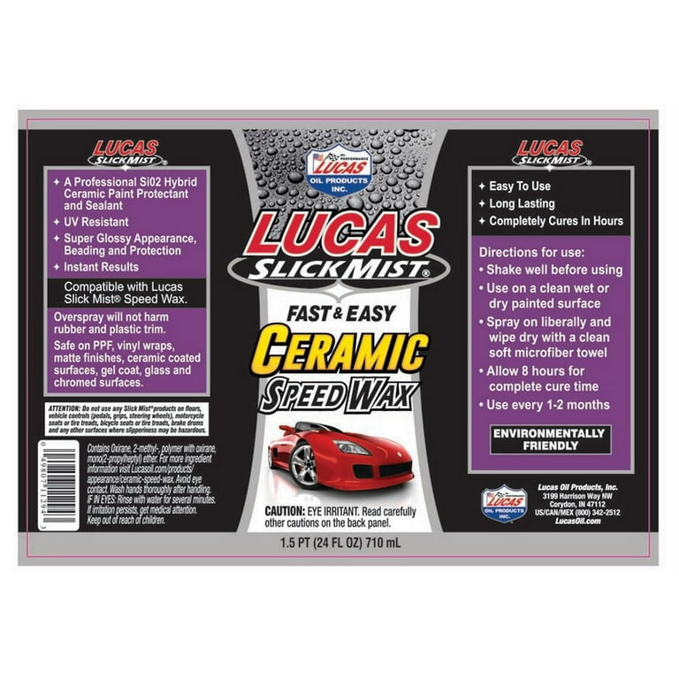 Lucas Slick Mist Ceramic Speed Wax – 66 Oil & Supply Company