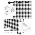thumbnail image 5 of Black White Thermal Insulated Blackout Curtains for Bedroom 72 Length Buffalo Plaid Room Darkening Curtain 1 Panel Grommet Window Curtain Drape for Living Room Nursery Room, 5 of 7