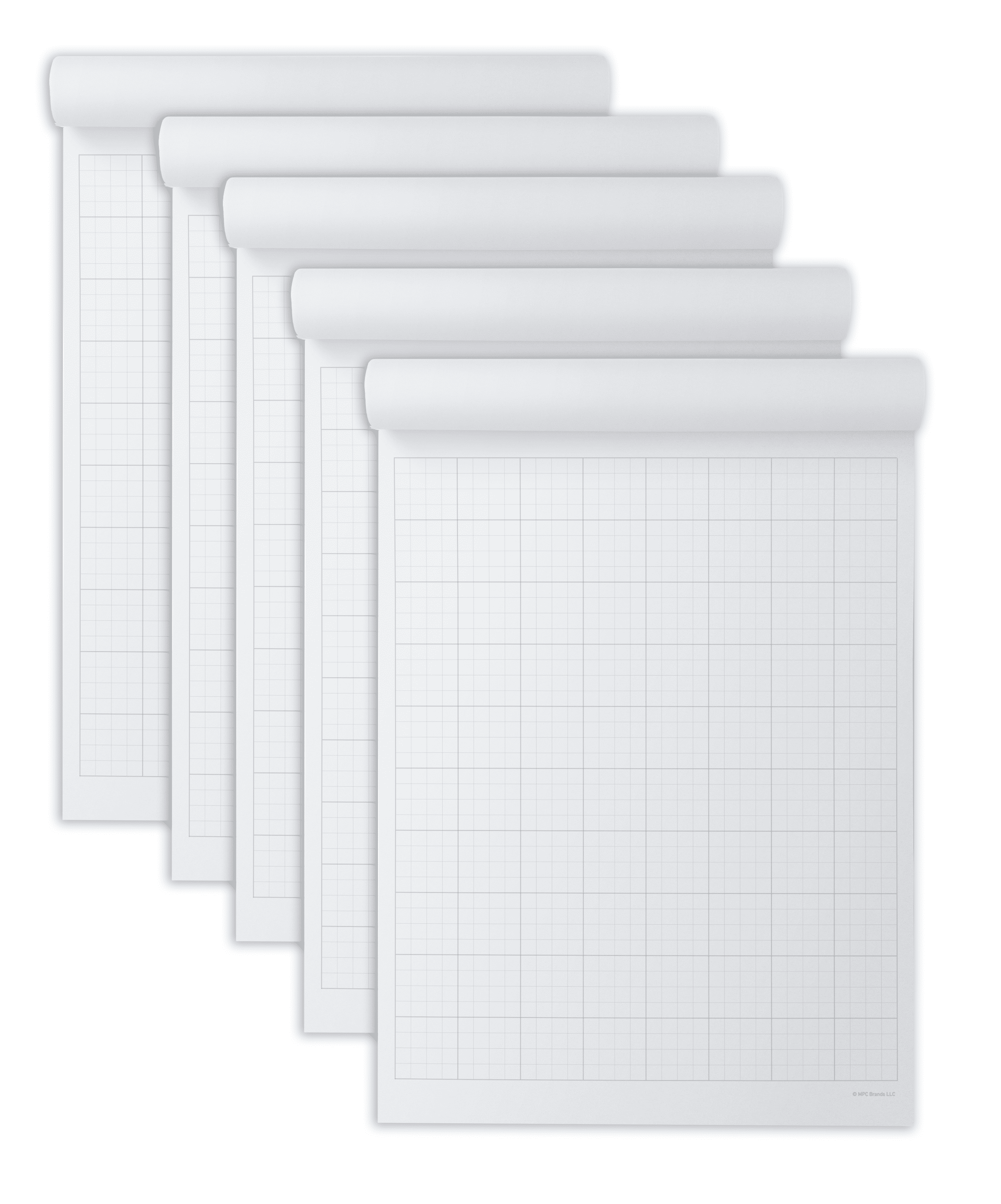 Quadrille Grid Blueprint and Graph Paper (5 pack 8 1/2 x 11)