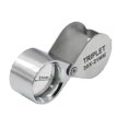 thumbnail image 3 of 3 Pieces 10x/20x/30x Jewelers Loupe Glass Diamond Magnifying Glass Metal Round Body Jewelers Eye Loupe Magnifying Glass 21mm Lens Diameter Silver Colo, 3 of 4