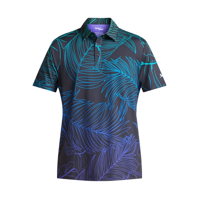 Birdie Bound Men's Ombre Tropical Golf Polo photo 4