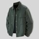 thumbnail image 1 of Blusa y camisa de manga larga con cuello vuelto para hombre, moda masculina, fina, color liso, manga larga, cuello, botón, bolsillo, abrigo grande, poliéster, parte superior, 1 of 6