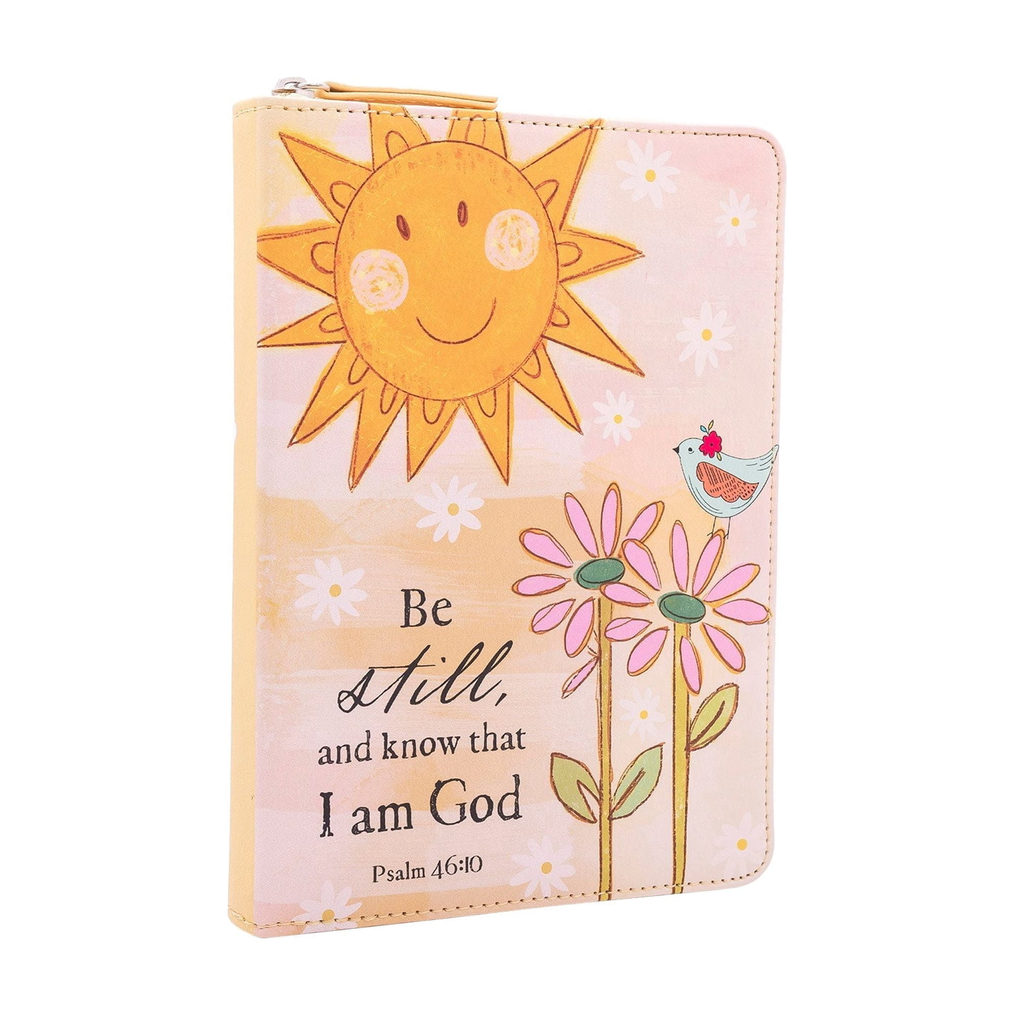 Zippered Faux Leather Journal: Be Still and Know Psalm 46:10