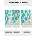 thumbnail image 4 of Teal Wave Swag Valances for Windows, Modern Abstract Art Farmhouse Rod Pocket Sheer Valances for Large Windows, Swag Toppers Light Filtering for Kitchen Living Room 2 Panels 36''x45'', 4 of 6