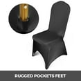 thumbnail image 4 of VEVOR Housse de Chaise 50PCS Spandex Elastique Mariage Banquet Fête Arqué Noir, 4 of 8