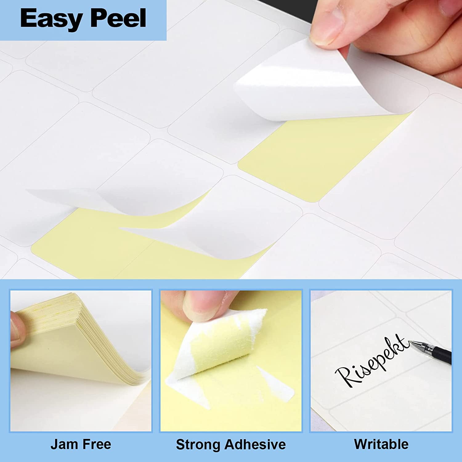 100 Sheets 3000 Pcs 30 Up 1" x2-5/8 Shipping Address Barcode Labels for Laser & Inkjet Printers, 1x2.625 FBA on US Letter, per Sheet Return Labels, Page
