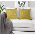 thumbnail image 4 of S4Sassy Gold Velvet Palm Sofa Cushion Case Home Decorative Square Pillow Cover Throw 2Pcs-16 x 16 Inches, 4 of 5