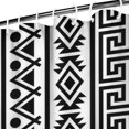 thumbnail image 3 of Artistic Boho Chic Shower Curtain 72x72 Inches, Quick-Dry Polyester with Plastic Hooks, Earthy Tribal Pattern Rustic Ethnic Style, 3 of 5