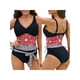 thumbnail image 5 of VISgogo Ladies Summer Split Traje de baño, Adultos Mujeres Estilo bohemio Estampado de leopardo de flores Empalme con cuello en V Tie Up Tankini traje de baño VISgogo moda, 5 of 6