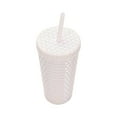 thumbnail image 2 of Your Zone 16-Ounce Capacity Acrylic Iridescent Textured Tumbler with Straw, White, 2 of 5