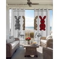 thumbnail image 6 of Easter Blackout Curtains for Bedroom Living Room Darkening Curtains 84 Inch Length 2 Panels Set Simple Leopard Print Buffalo Plaid Rabbits Bunny Window Curtain Window Treatment Grommet Drapes 42"x84", 6 of 9