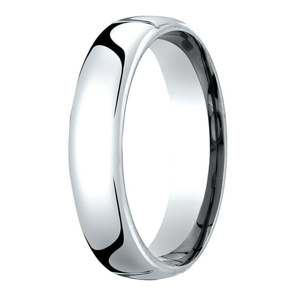 Mens 10K White Gold, 5.5mm London Couture Comfort-Fit Wedding Band (sz 4.5)