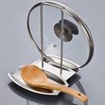 thumbnail image 4 of pitrice 2Pcs Design Pot Lid Shelf Organizer Pan Cover Lightweight Small Stable Rack Multifunctional Spoon Stand Storage Sponge Spoon Holder Home Accessories, 4 of 6