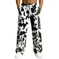 thumbnail image 6 of Dwelliawo Camo Sweatpants Men Fashion Lounge Elastic Waist Drawstring Workout Casual Trousers Running Pants with Pockets Black L, 6 of 8