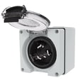 thumbnail image 1 of 50 Amp Generator Power Inlet Box NEMA SS2-50P,125/250 Volt 12500W, Outdoor dustproof and Weatherproof for generators, Welding Machines, etc.ETL Listed.(NEMA SS2-50P Box), 1 of 6