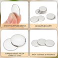 thumbnail image 2 of 100 Pcs Disque en Acier Inoxydable Plaque Circulaire Disque Métal Vierge Plaque Plate pour Artisanat, 2 of 5