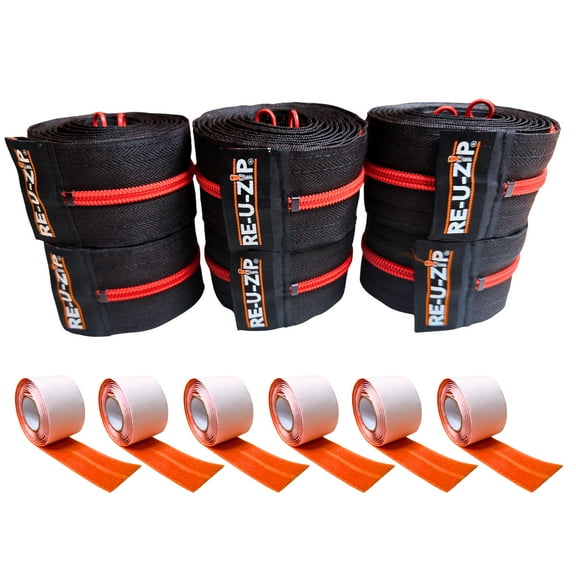 RE-U-ZIP® Fail-Safe™ Reusable Dust Barrier Zipper | 6-Pack