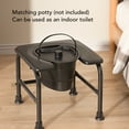thumbnail image 3 of Portable Commode Chair, MultiFunctional Design, Stable & , Support While Bathing, Ergonomic, LongLasting, with Commode Pail, for Elderly, Pregnant Women, 3 of 7