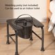 thumbnail image 3 of Silla con orinal portátil, asiento de inodoro antideslizante de plástico de acero inoxidable de 9,84 pulgadas, taburete de baño para anciano multifuncionales, jujeres, 3 of 7