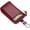 Wine Red, variant on Genuine Leather Key Case Car Key Bag Key Pouch Portable Card Holder Keychain Wallet with 6 Hook for Men Women Coffee-colour