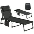 thumbnail image 1 of Outsunny Folding Lounge Chair, Reclining Tanning Chair with Adjustable Back, 1 of 10