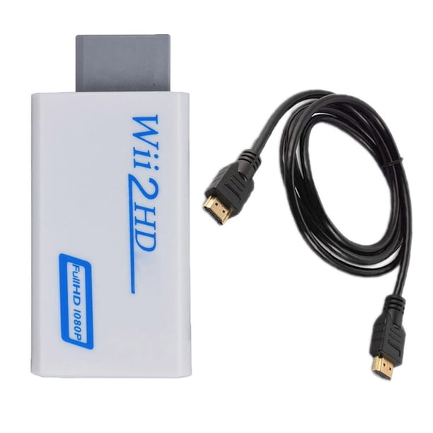 Adaptador Convertidor Full Hd 1080P Para Nintendo Pc Hdtv Monitor Display Para Wii A Adaptador Compatible Con Hdmi Con Audio De 3,5 Mm Noticed EL012368-00