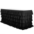 thumbnail image 4 of BH-JJSMGS Black Table Skirt Ruffled Tablecloth for Classroom Teacher Desk Skirt Back to School Supplies for Princess Girls Birthday Party Cake Dessert Decorations, 4 of 4