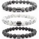 thumbnail image 1 of 3 Pack Stop Smoking Bracelet, Black Gallstone Magnetic Anti-smoking Bracelet, Stylish And Versatile, Smoking Anti-anxiety Bracelet Men And Women, 1 of 5