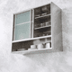 thumbnail image 3 of Armarios colgantes de gabinete de pared de acero inoxidable 304, gabinetes de cocina, armarios, taquillas con puertas correderas, puerta corredera montada en la pared l, 3 of 4