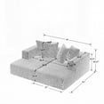 thumbnail image 5 of Modern Chenille Sectional Sofa 220×80×75cm with Plush Seating and Versatile Design for Multiple Spaces, 5 of 7