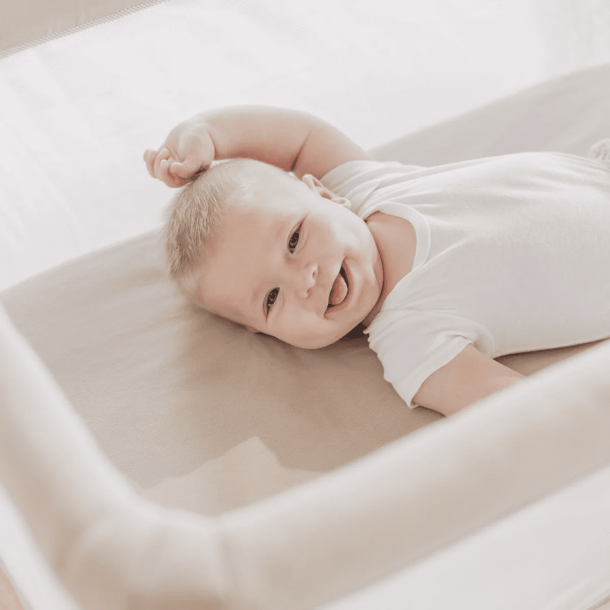 Baby Delight Heirloom Willow Wood Infant Bassinet, Organic Oat