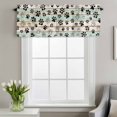 thumbnail image 3 of Dog Paw Window Valance for Kitchen, Farmhouse Wood Grain Rod Pocket Short Curtain for Small Windows, Light Filtering Decorative Valance, 54 x 18 Inch, 1 Panel, 3 of 9